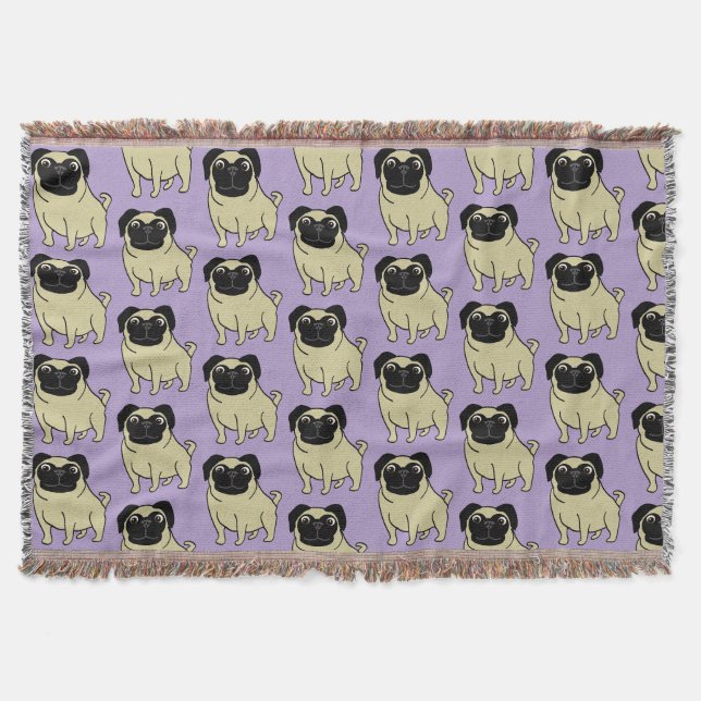 Pugs Throw Blanket (Front)