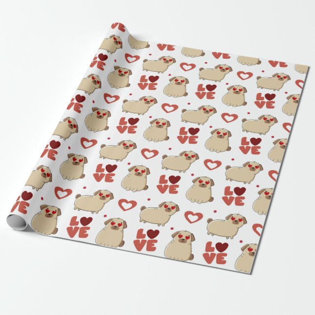 Pugs Wrapping Paper (Unrolled)
