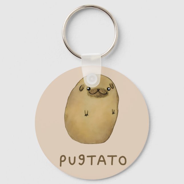 Pugtato Key Ring (Front)