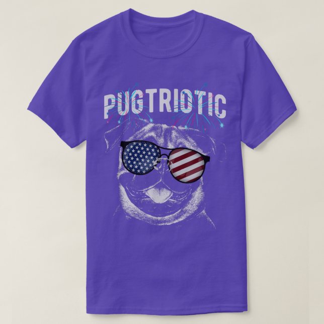 Pugtriotic Patriotic Pug U  T-Shirt (Design Front)