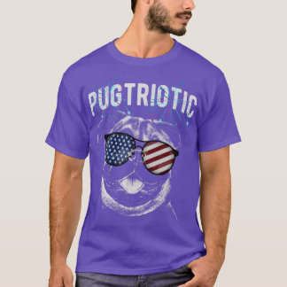 Pugtriotic Patriotic Pug U  T-Shirt