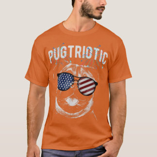 Pugtriotic Patriotic Pug U  T-Shirt