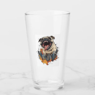 Pugzilla Attacks � Funny Monster Dog Glass