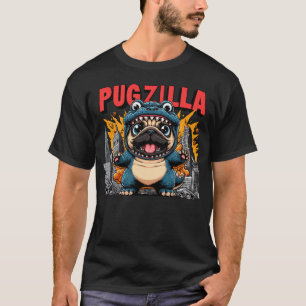 Pugzilla Funny Dog T-Shirt