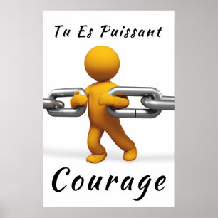 "Puissant" Affiche Motivation-Poster Positif Poster