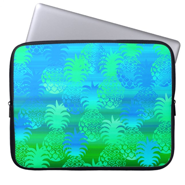 Pukana Hawaiian Pineapple Sunset Blend Laptop Sleeve (Front)