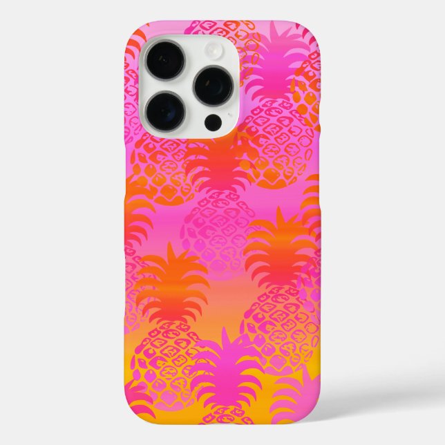 Pukana Hawaiian Pineapple Sunset Blend Pink Case-Mate iPhone Case (Back)