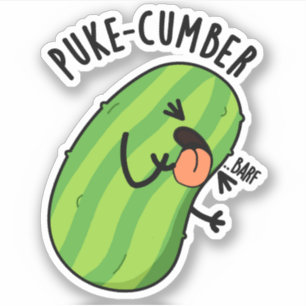 Puke-cumber Funny Cucumber Pun 
