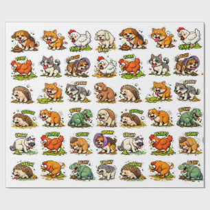 Puke & Poop Party: Animal Mayhem Wrapping Paper