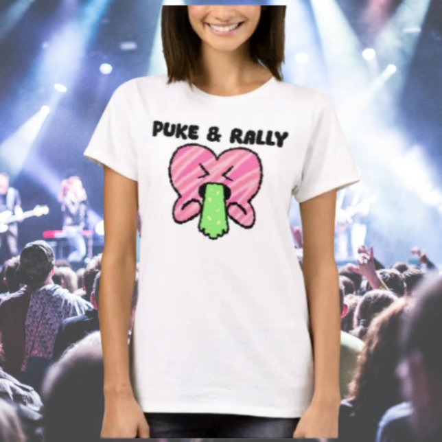 Puke & Rally Tee – Pink Heart Party Edition (Creator Uploaded)