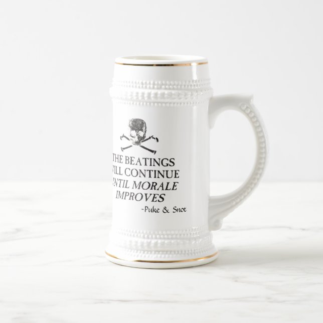 Puke & Snot  "The Beatings Will Continue".... Beer Stein (Right)