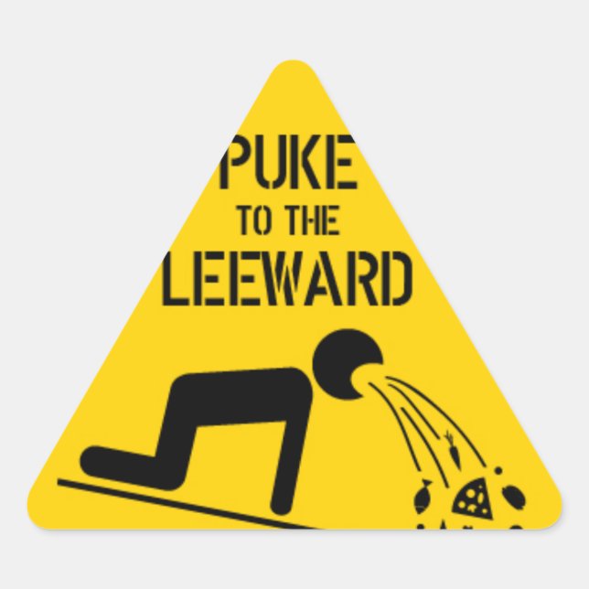 Puke to the Leeward Triangle Sticker (Front)