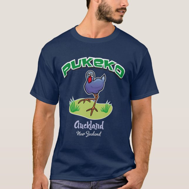 Pukeko Auckland T-shirt (Dark) (Front)