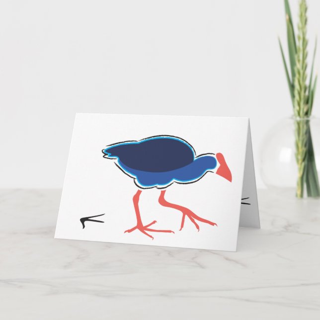 Pukeko Folding Card (Front)