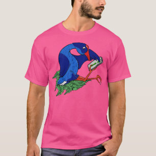 Pukeko using Mobile Phone T-Shirt