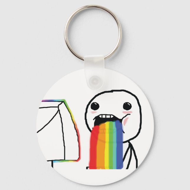 Puking Rainbows Key Ring (Front)