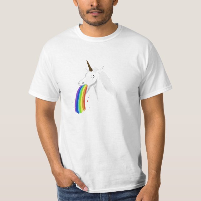 Puking Unicorn T-Shirt (Front)
