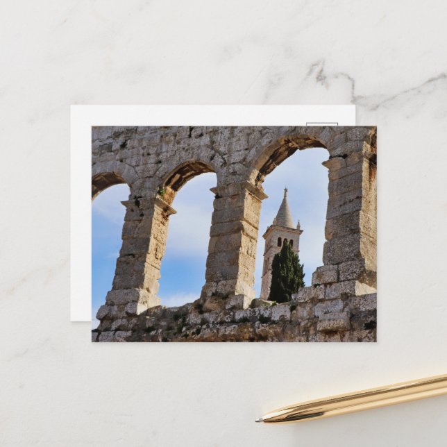 Pula Arena Croatia Postcard (Front/Back In Situ)