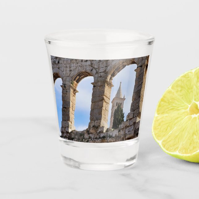 Pula Arena Croatia Shot Glass (Front)