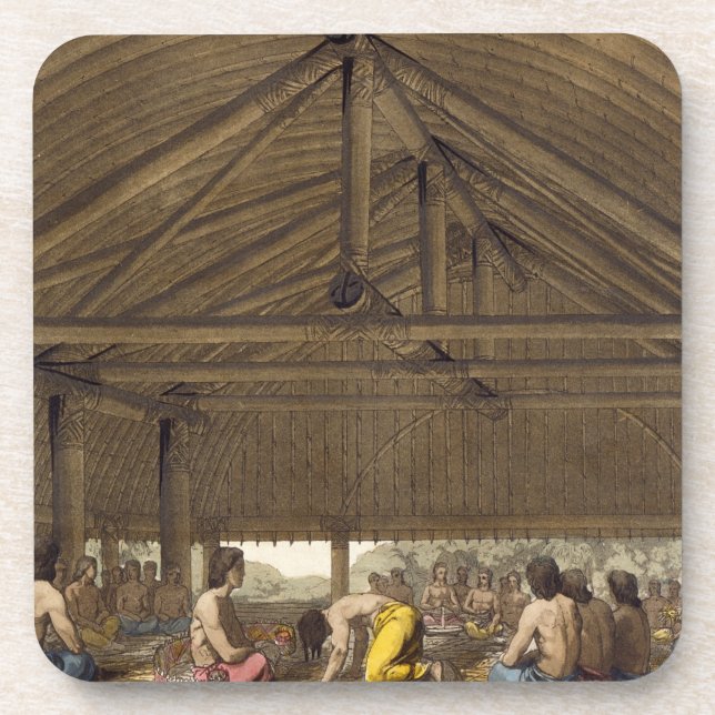 Pulaho, King of the Friendly Islands drinking Kava Coaster (Front)