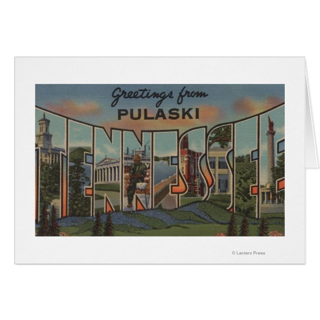 Pulaski, Tennessee - Large Letter Scenes (Front Horizontal)