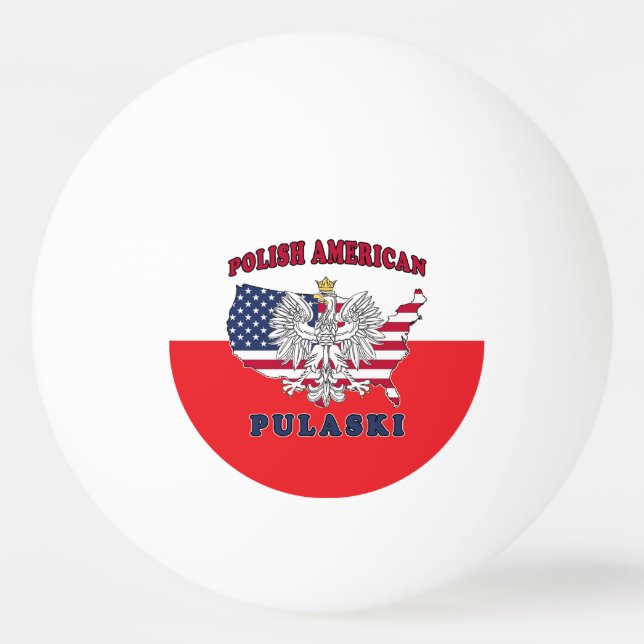 Pulaski Wisconsin Polish Ping Pong Ball (Front)