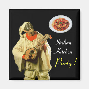 PULCINELLA ITALIAN KITCHEN PARTY ,black Magnet