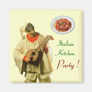 PULCINELLA,ITALIAN KITCHEN SPAGHETTI PARTY MAGNET
