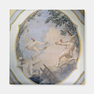 Pulcinella on a Swing, 1797 (fresco) Magnet
