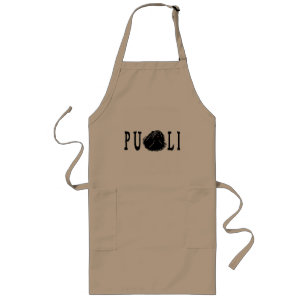 Puli Dog with Puli Text Long Apron