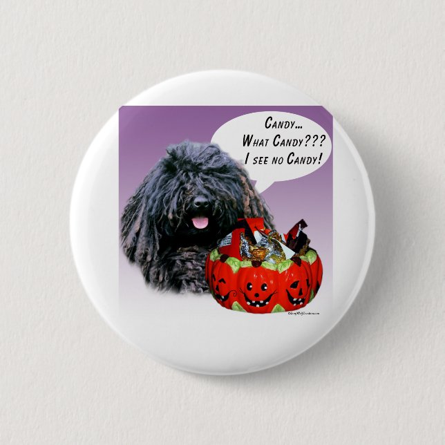 Puli Halloween Candy 6 Cm Round Badge (Front)