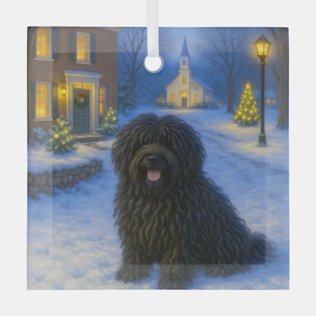 Puli Holiday  Glass Tree Decoration (Front)