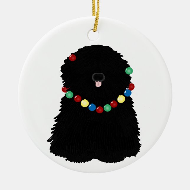 Puli Holiday Ornament (Front)
