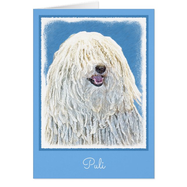Puli Painting - Cute Original Dog Art (Front)
