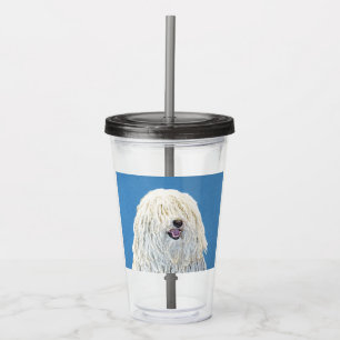 Puli Painting - Cute Original Dog Art Acrylic Tumbler