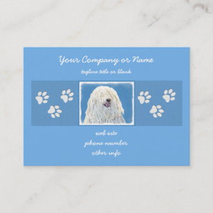 Puli Painting - Cute Original Dog Art Business Card