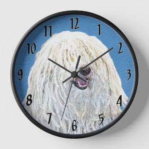 Puli Painting - Cute Original Dog Art Clock
