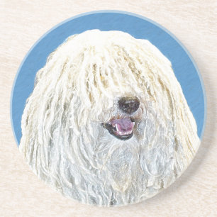 Puli Painting - Cute Original Dog Art Coaster