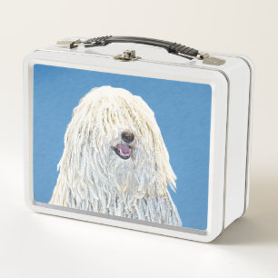 Puli Painting - Cute Original Dog Art Metal Lunch Box