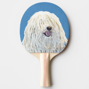 Puli Painting - Cute Original Dog Art Ping Pong Paddle