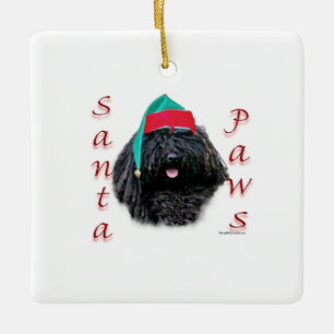Puli Santa Paws Ceramic Ornament