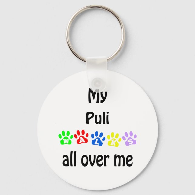 Puli Walks Design Key Ring (Front)