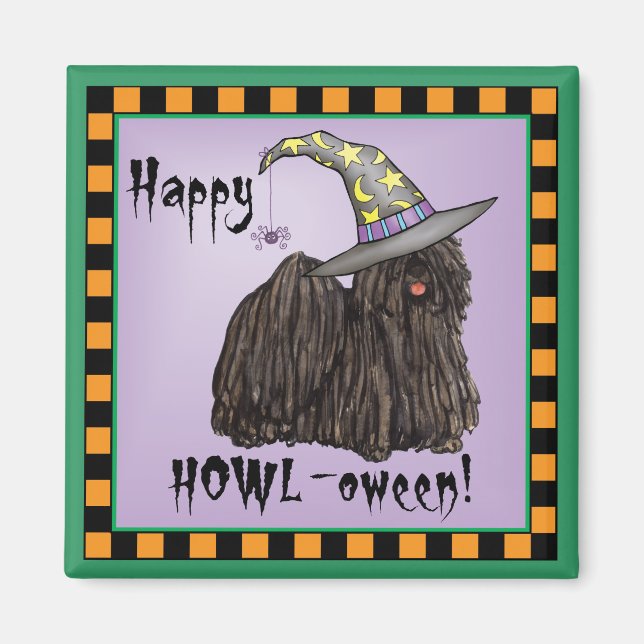 Puli Witch Magnet (Front)