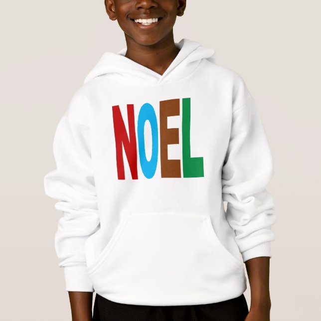 PULL   A CAPUCHE   NOEL  COULEURS (Front)
