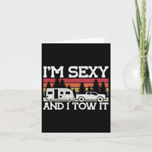 Pull Caravan Im Y And I Tow It Camping Card