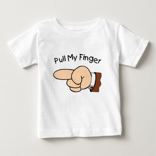 Pull My Finger infant long sleeve Baby T-Shirt (Front)