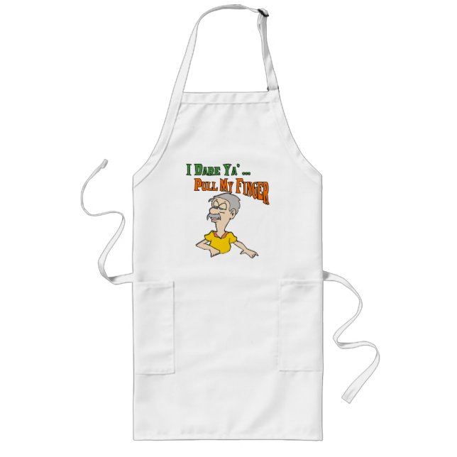 Pull My Finger Long Apron (Front)
