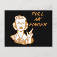 Pull My Finger Retro Housewife Orange