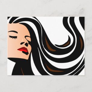 Pull my hair back. postcard