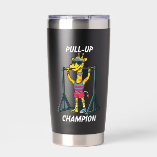 Pull-Up Champion - Funny Giraffe Gym Insulated Tumbler